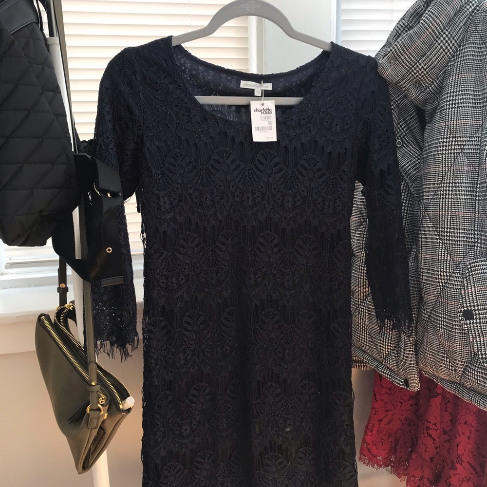 navy fitted dress